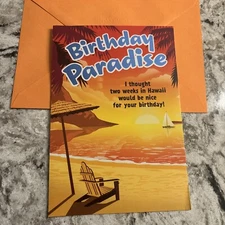 Birthday Very Funny Paradise 🤣 5”x7” Hallmark Greeting Card