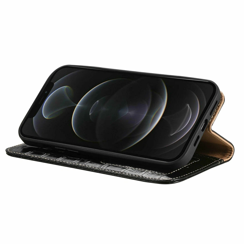 Leather Crocodile Pattern Wallet Phone Case For iPhone 11 12 13 Pro Max XR X 7 8 - Image 4 of 4