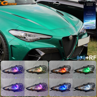 For Alfa Romeo Giulia 952 Stelvio Multi Color RGB LED Angel Eyes Hex Halo Rings