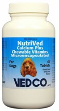 NutriVed Calcium Plus Chewable Vitamins for Dogs 60 count
