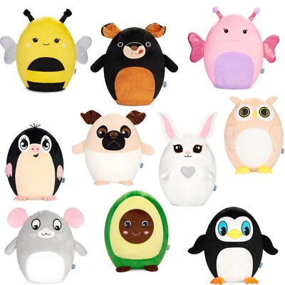 SQUISHBRUBIES Kuscheltiere Plüschtiere 35 cm Hund Biene Schmetterling Eule Hase
