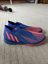 Size 13 - Adidas Predator Edge.1 Indoor Hi-Res Blue Turbo GX0015 New No Box/Tags