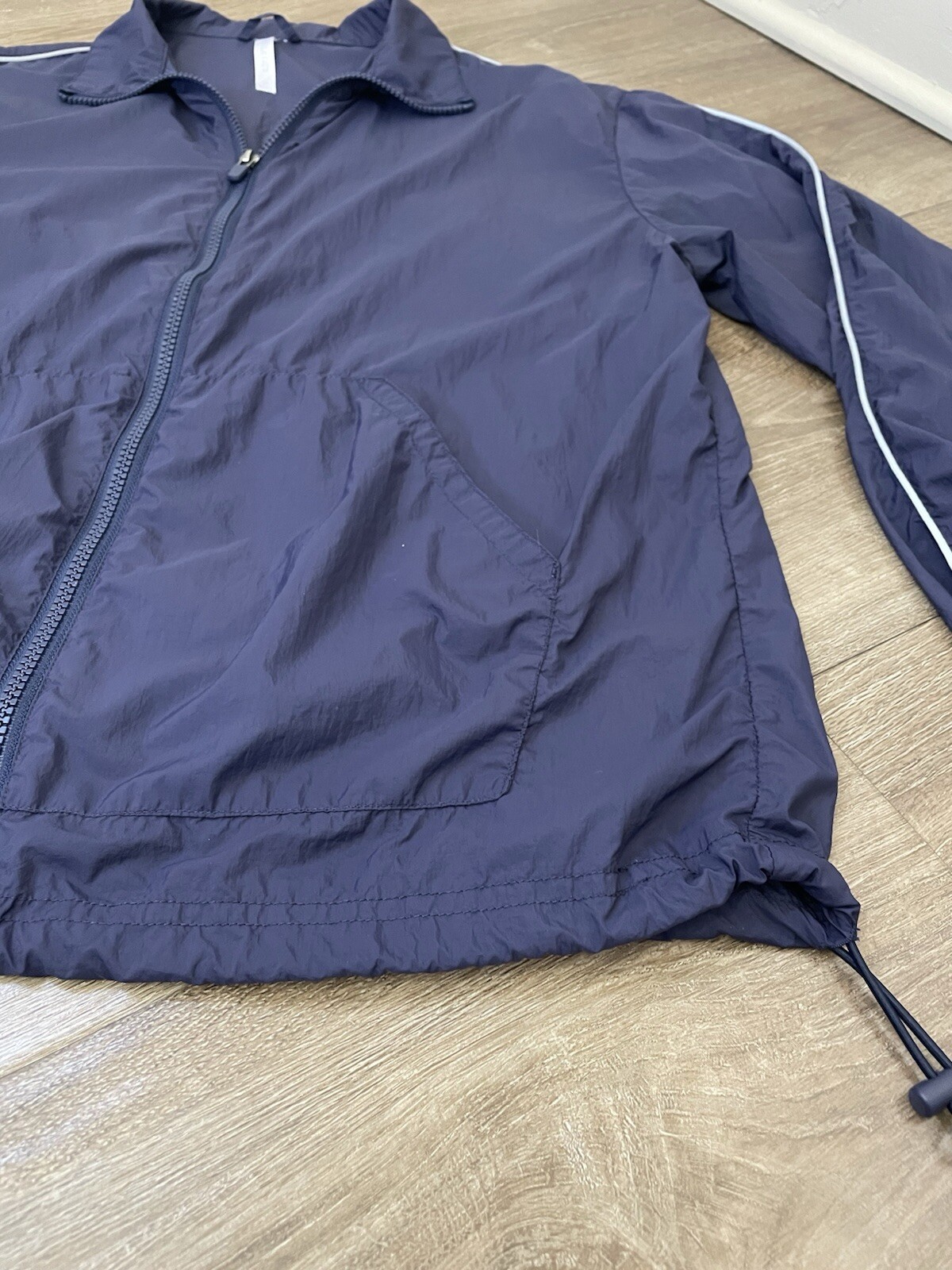 Fabletics Full Zip Windbreaker Jacket Size S Navy… - image 5