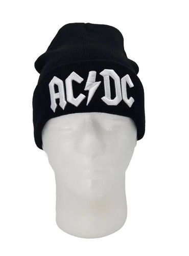 AC/DC Unisex Black Cotton Beanie Hat | eBay
