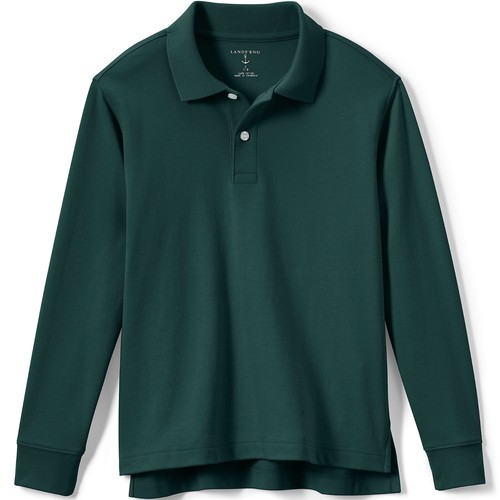 Lands End Big Kids polo mesh shirt small med large xl long sleeve NEW - Picture 18 of 20