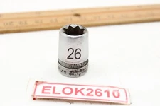 Indestro Super 2810S Socket 5/16" 1/4" Drive SAE 8 Point Double Square USA