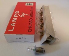 Box of 10 Chicago Miniature PR13 PR-13 CM GE Flashlight Lamps Light Bulbs 4.75V