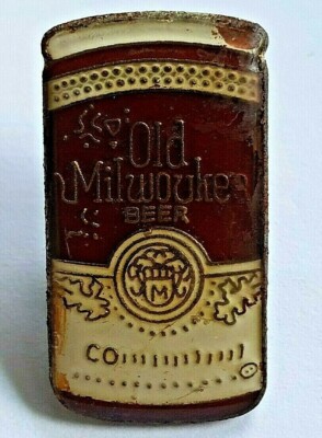 Alte Milwaukee USA Werbung Dry Lager Pin Anstecker - Bier - 26x14mm