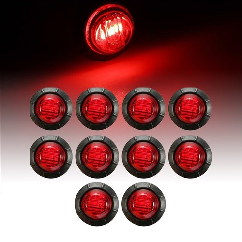 Luces marcadoras laterales LED redondas de ámbar ahumado de 3/4" para remolque camioneta RV - Imagen 29 de 35