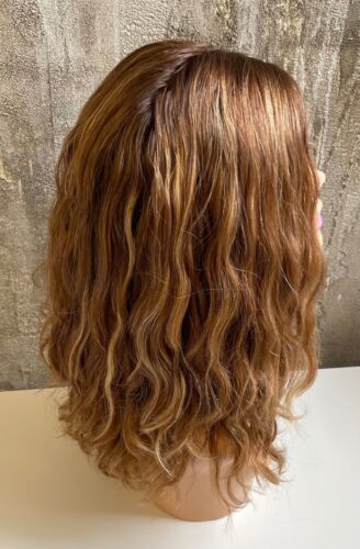 NEW YAFFA WIGS EUROPEAN KOSHER MONO ROOTED WAVY WIG R7/16/10 HIGHLIGHT YF1063 - Picture 2 of 7