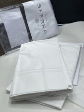 SFERRA COPPIA Federe Grande Hotel King Coppia Cotone Percalle 22x42” Bianco/Bianco