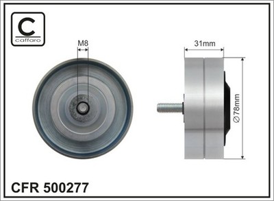 CAFFARO 500277 Umlenk-/Führungsrolle, Keilrippenriemen für AUDI,VW