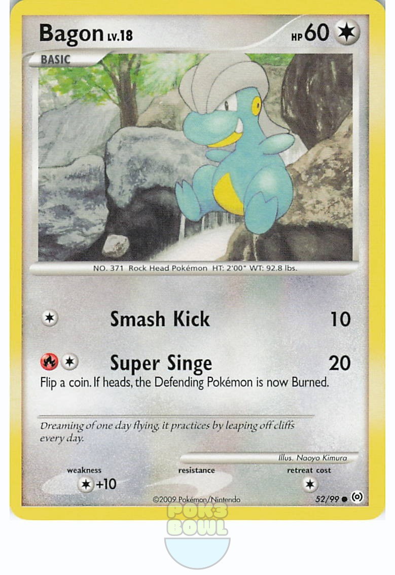 Bagon 52/99 Common 2009 Pokemon Arceus NM