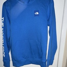 The North Face Boys Pullover Hoodie Blue Long Sleeve Logo L 14/16