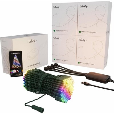 Twinkly Plus Outdoor RGB-W LED String Lights, 1000 Lights, Corded Electric