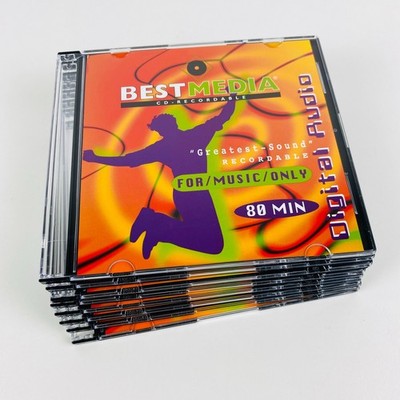 8x Best Media CD-RW For Music Only Digital Audio Rohling Slim Case 80 Min.