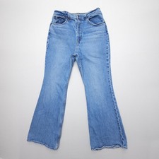 Levi's Premium 70s High Flare Jeans Size 30 Blue Stretch Boho Bell Bottom Denim