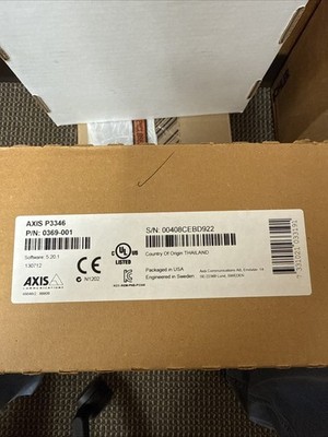 Axis Communications P3346-VE 1080P Power Over Ethernet Dome Security Camera PoE
