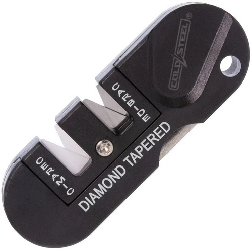 Cold Steel Ceramic Carbide Slot Tapered Rod Black Knife Sharpener - CS-KS-31SCDR