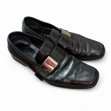 Vintage 1990s Men’s Black Leather Prada Loafers
