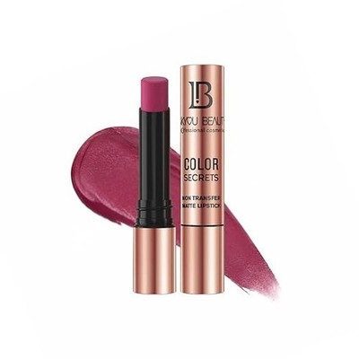 Lakyou Beauty Color Secrets | Non-Transfer Matte Lipstick | Bold Red | Long Last