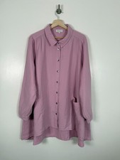 Sahara Shirt Gr. 4 UK 16 18 Rosa Bluse Top Oversize Relaxed Longline