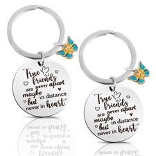 2Pcs Best Friend Keychain Friendship Keyring True Friend Keyring Gift for