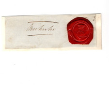 Henry Pelham, 3rd Earl Chichester Signed Clip w/ Seal / Autograph
