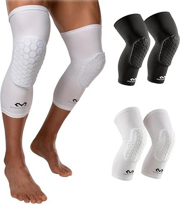 McDavid Hex Knee Compression Sleeves White, Size Small