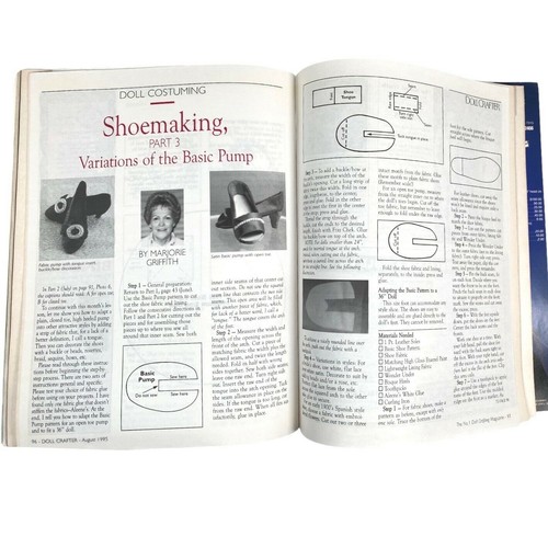 1995 Doll Crafter Magazine - August - Antique Dolls, Sculpting, Costuming - Picture 4 of 4