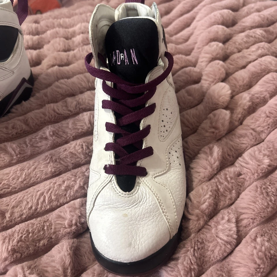 Nike Air Jordan VII 7 Retro GG GS Blanco Fucsia Brillo Púrpura 442960-127 Talla 6.Y Foto 2 de 4