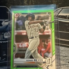 Bowman 2021 Adinso Reyes BP-71 Green Border Detroit Tigers Baseball