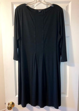 J.Jill Wearever Collection 3/4-Sleeve Stretch Knit Little Black Dress Size L