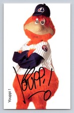 Youppi Authentic Autographed Signed 2000 Montreal Expos Mascot Postcard