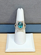COLLEEN LOPEZ - HSN Sterling Silver Teal Zirc...