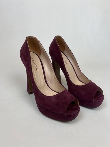 Women Nursace Heels Purple Suede 39