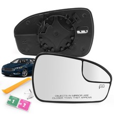 Driver Side Power Heated Mirror Glass Assembly Replacement for Ford Fusion 20...
