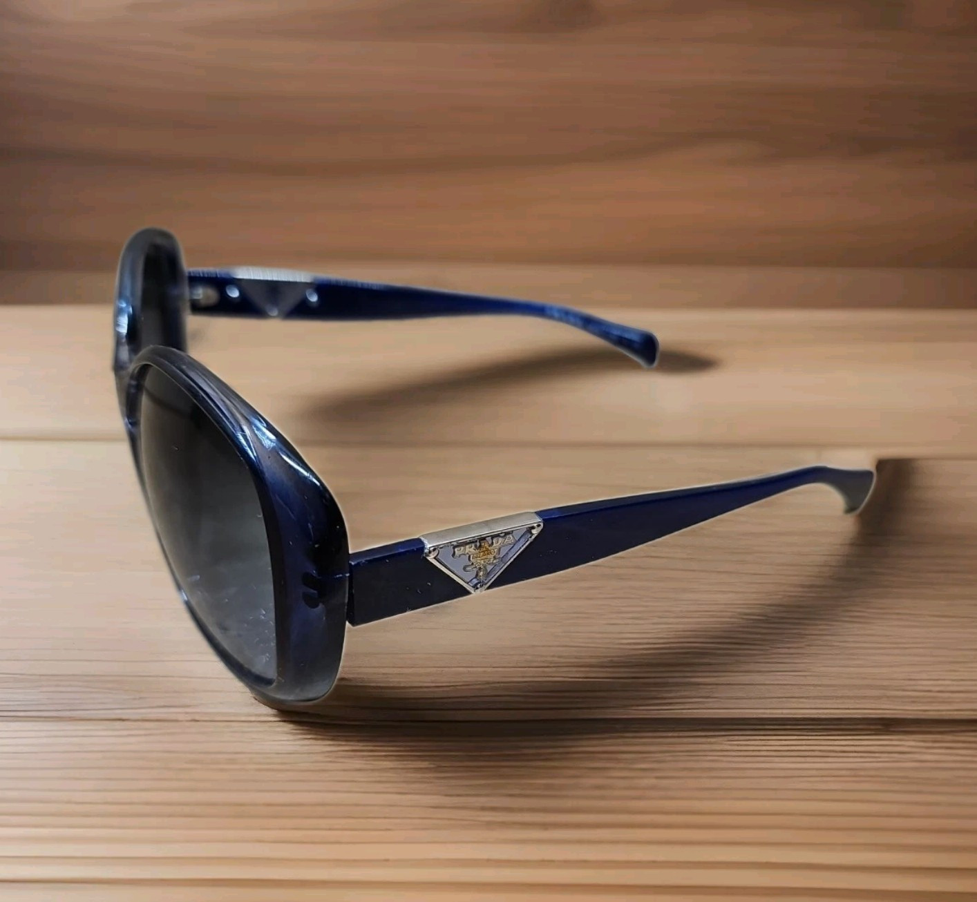 Vintage PRADAQC SPR15O Blue Logo Sunglasses 57mm Italy Frames