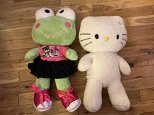 2 Build a Bear Sanrio Keroppi with outfit/shoes  Hello Kitty Plush