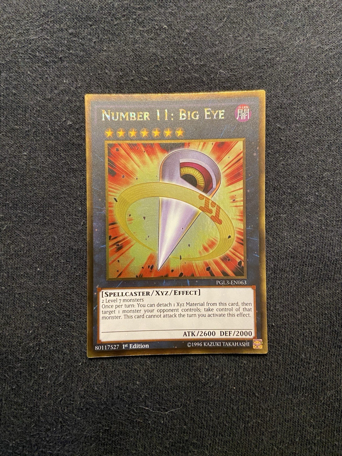 Yu-Gi-Oh-Número 11: Big Eye PGL3-EN063 1ª Edición Dorado Ultra Raro Casi Nuevo