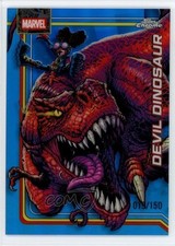 2026 Topps Chrome Marvel Comics Blue Refractor 19/150 Devil Dinosaur #110 04cw