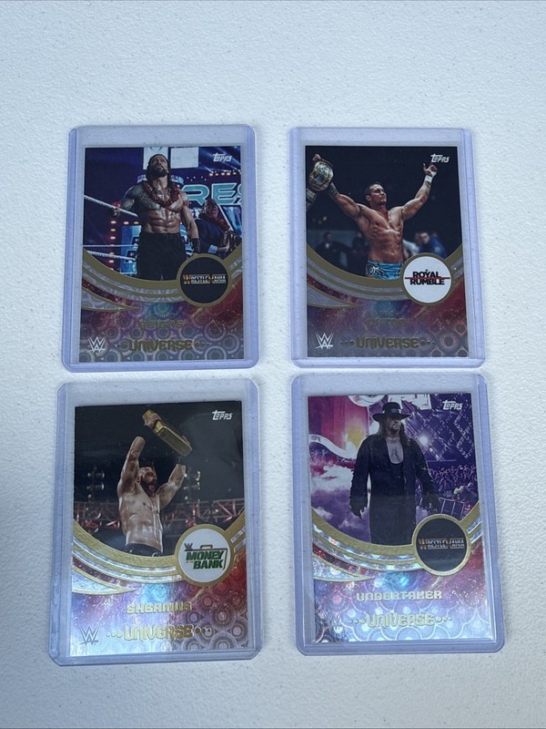 WWE Topps Universe Rings Parallel Lot Roman Reigns, Randy, Undertaker & Sheamus