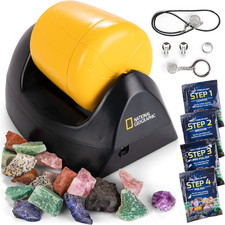 Starter Rock Tumbler Kit Leak Proof Durable Rock Polisher for Kids Science