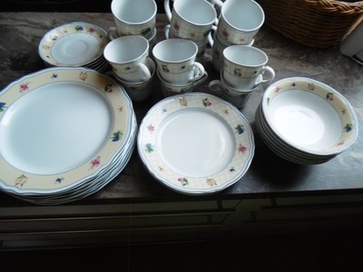 1 Stück zum Aussuchen Flirt Theresa Essteller Suppenteller Tassen Kuchen Gelb