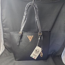 🔥 Valentino Orlandi Tote Bag Black Vegan Leather Purse NWT (MSRP $200)