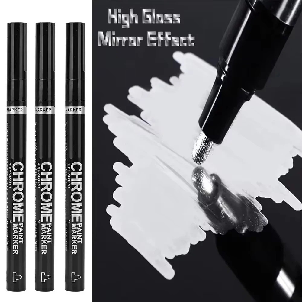 Chrome Mirror Marker Pen Waterproof Paint for Glass Ceramic 