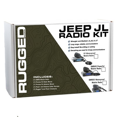 Rugged Radios for Jeep Wrangler JL/JLU/Gladiator JT 2-Way GMRS Radio Kit 25 Watt