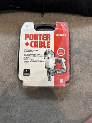 #ad PORTER CABLE Narrow Crown Stapler NS100A NEW IN PLASTIC Look $199.99
