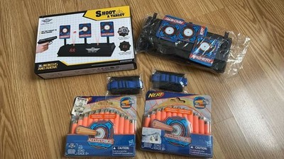 NEW Electric Scoring Auto Reset Shooting Digital Target & 24 Nerf Elite Bullets
