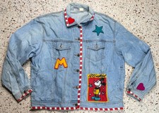 Mickey & Co. Disney Vintage Women's Patchwork Denim Button Up Jacket Size Large